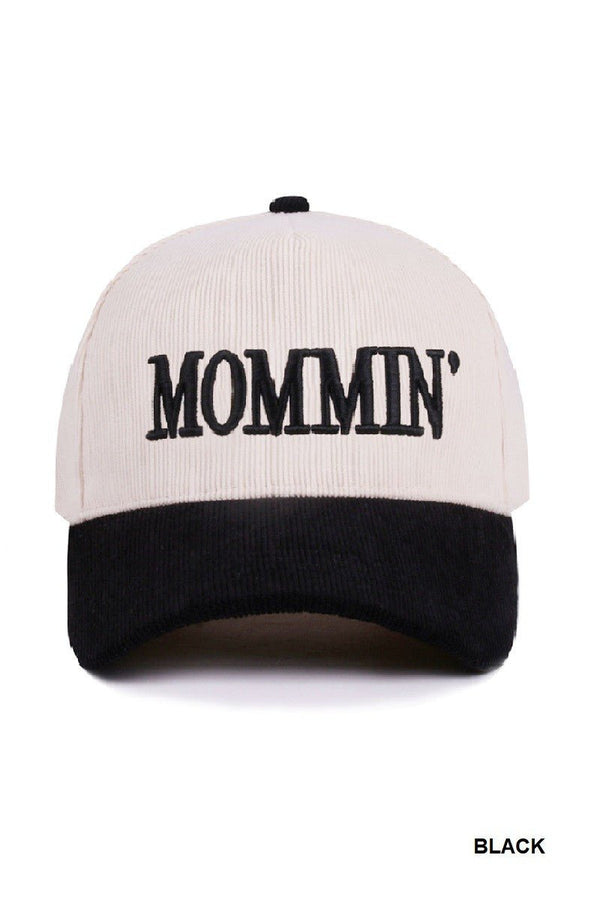 Mommin' Two Tone Corduroy Cap - Blush & Cactus