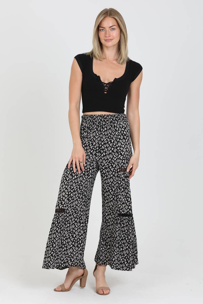 Midnight Cactus Pants - Blush & Cactus