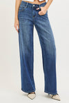 Risen Slouchy Baggy Jeans - Medium- Dark Wash
