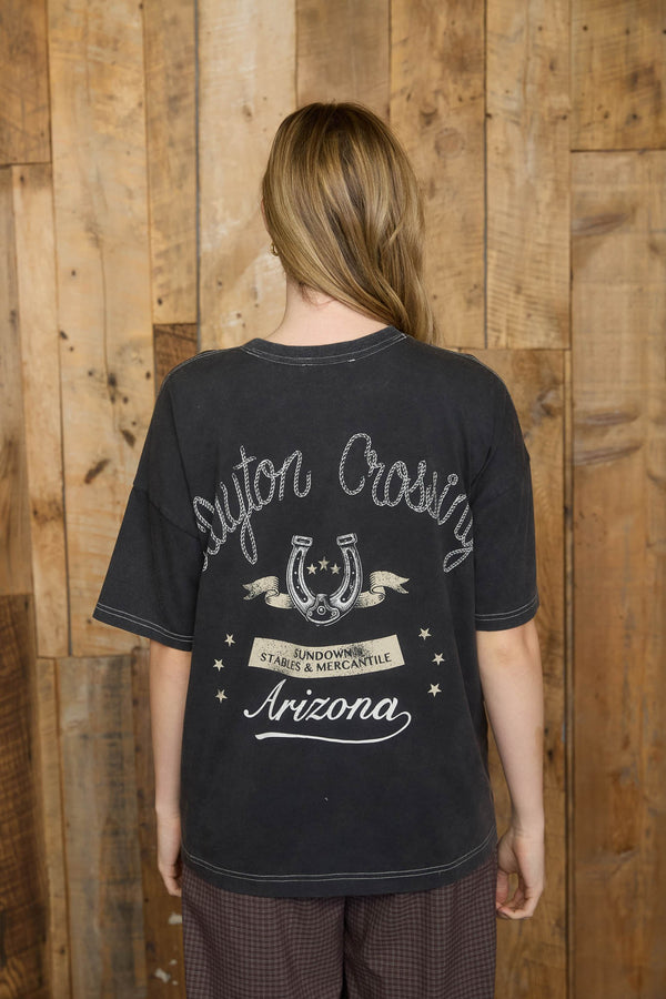 Western Arizona Graphic Short Sleeve T-shirt - Blush & Cactus