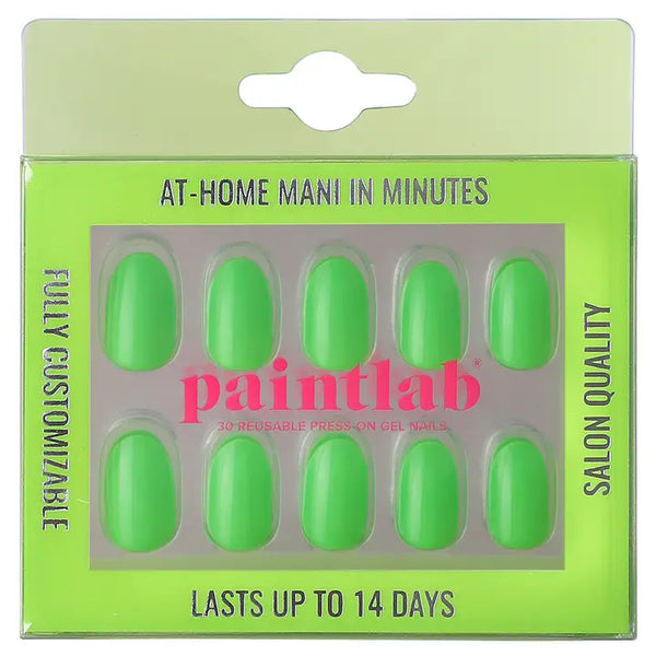 Paintlab Neon Green Press-On Nails