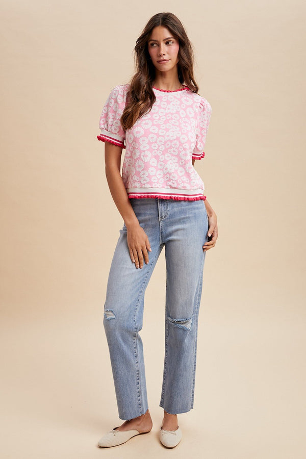 Bubblegum Bloom Top - Blush & Cactus