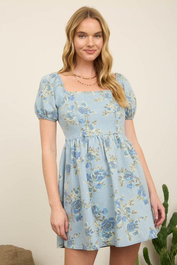 Blue Skies Bloom Dress - Blush & Cactus