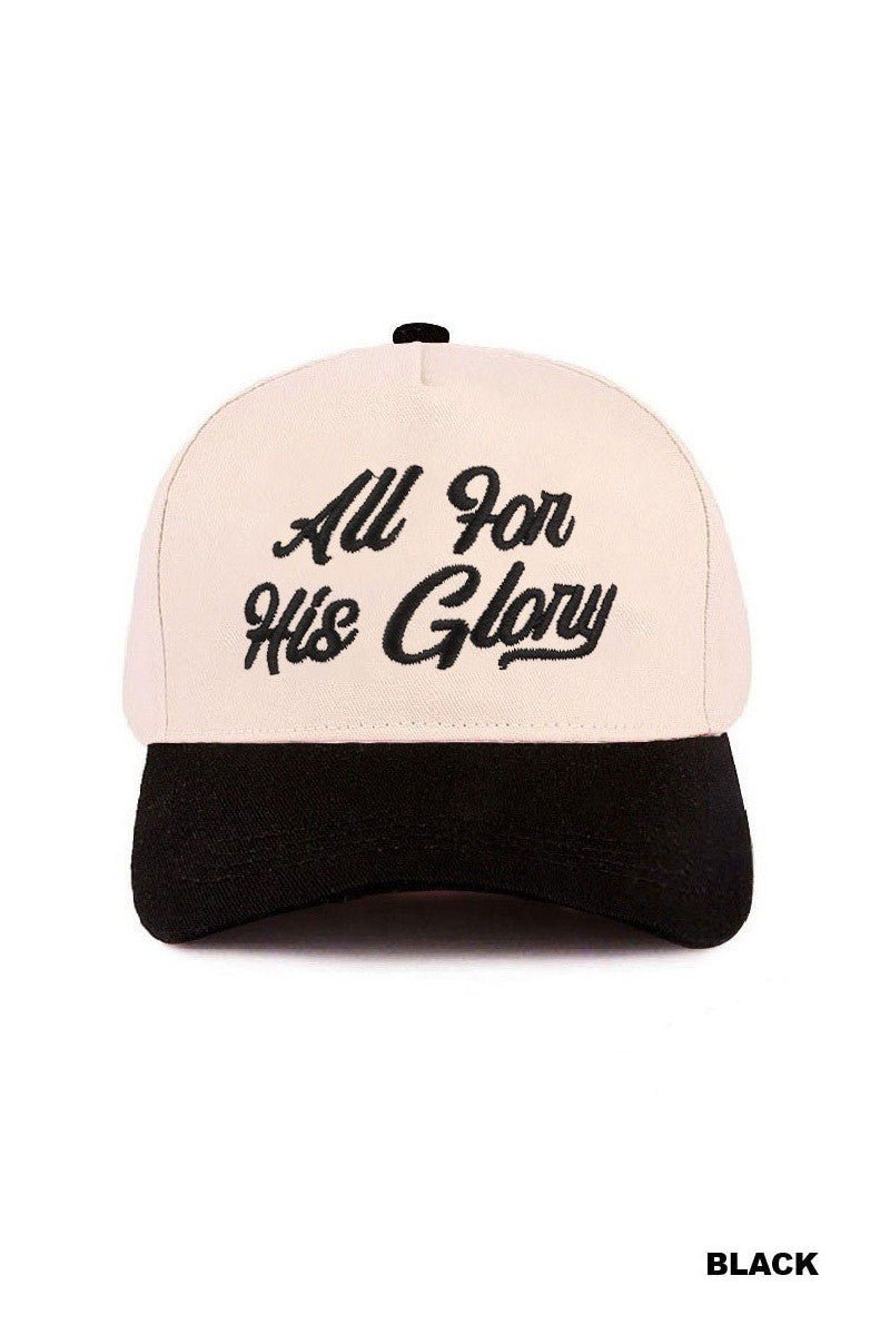 All For His Glory Two Tone Cotton Hat - Blush & Cactus