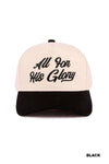 All For His Glory Two Tone Cotton Hat - Blush & Cactus