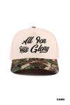 All For His Glory Two Tone Cotton Hat - Blush & Cactus