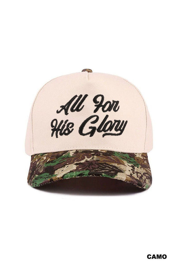 All For His Glory Two Tone Cotton Hat - Blush & Cactus