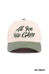All For His Glory Two Tone Cotton Hat - Blush & Cactus