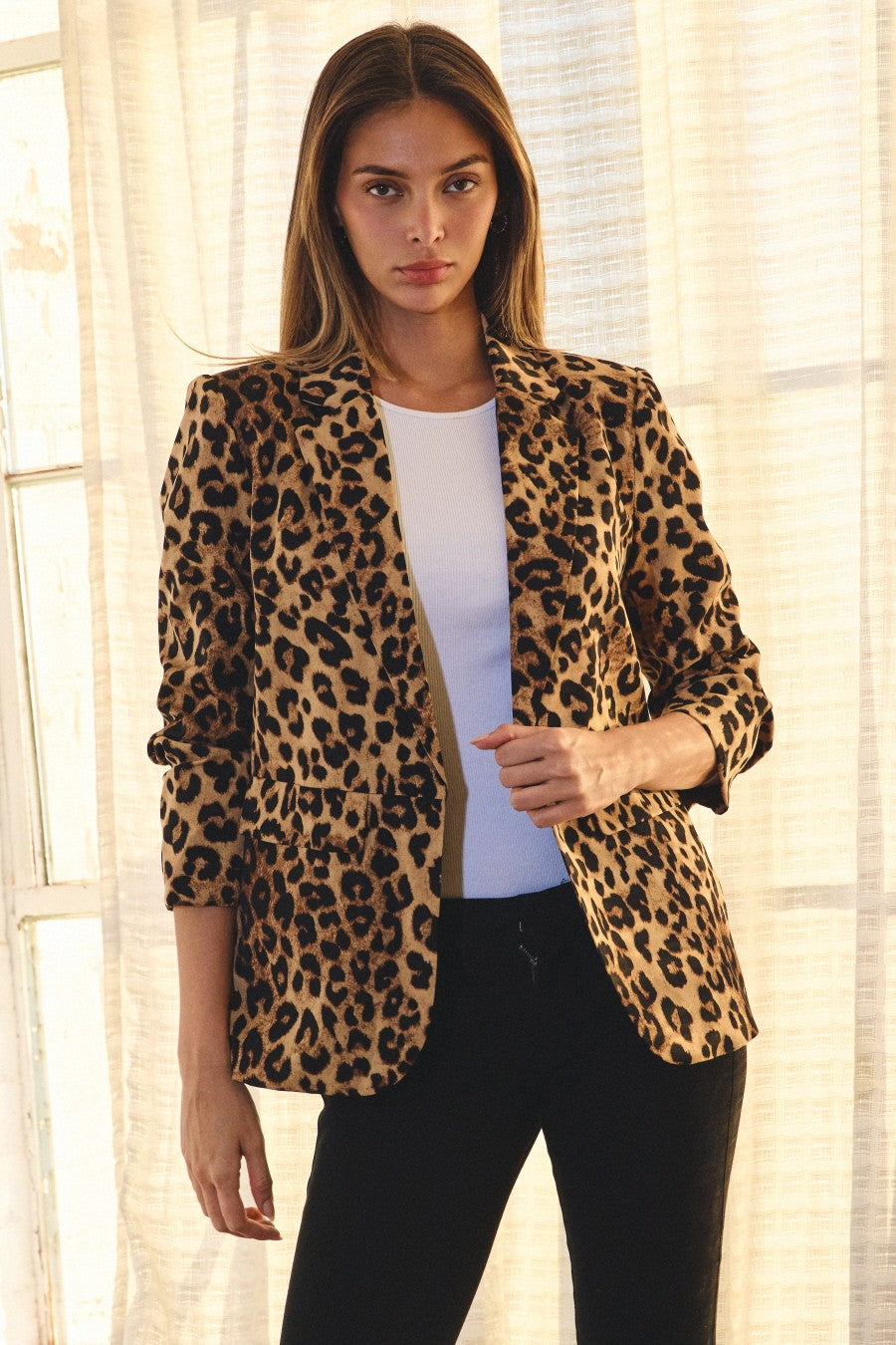 Boss Babe Leopard Blazer