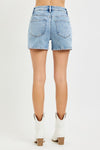 Risen High Rise Shorts With Embroidered Detail