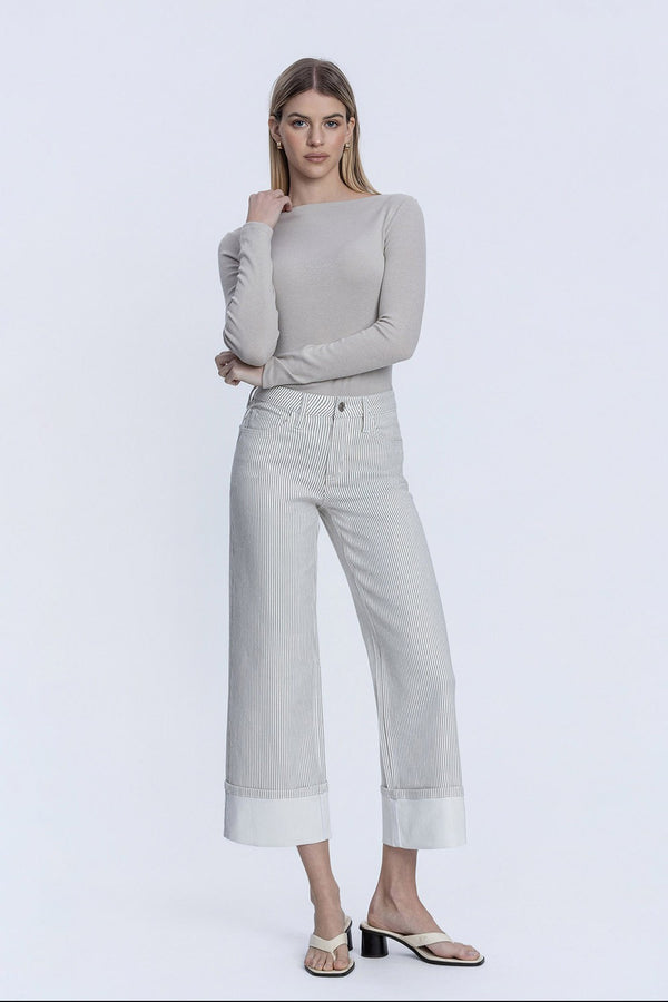 Lovervet Daydream Stripe Crop Jean