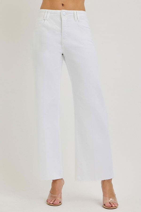 Risen Jeans Tummy Contol Highrise Ankle Wide Crease Line