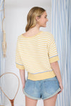 Stripe Long Sleeve Collared Shirt - Blush & Cactus