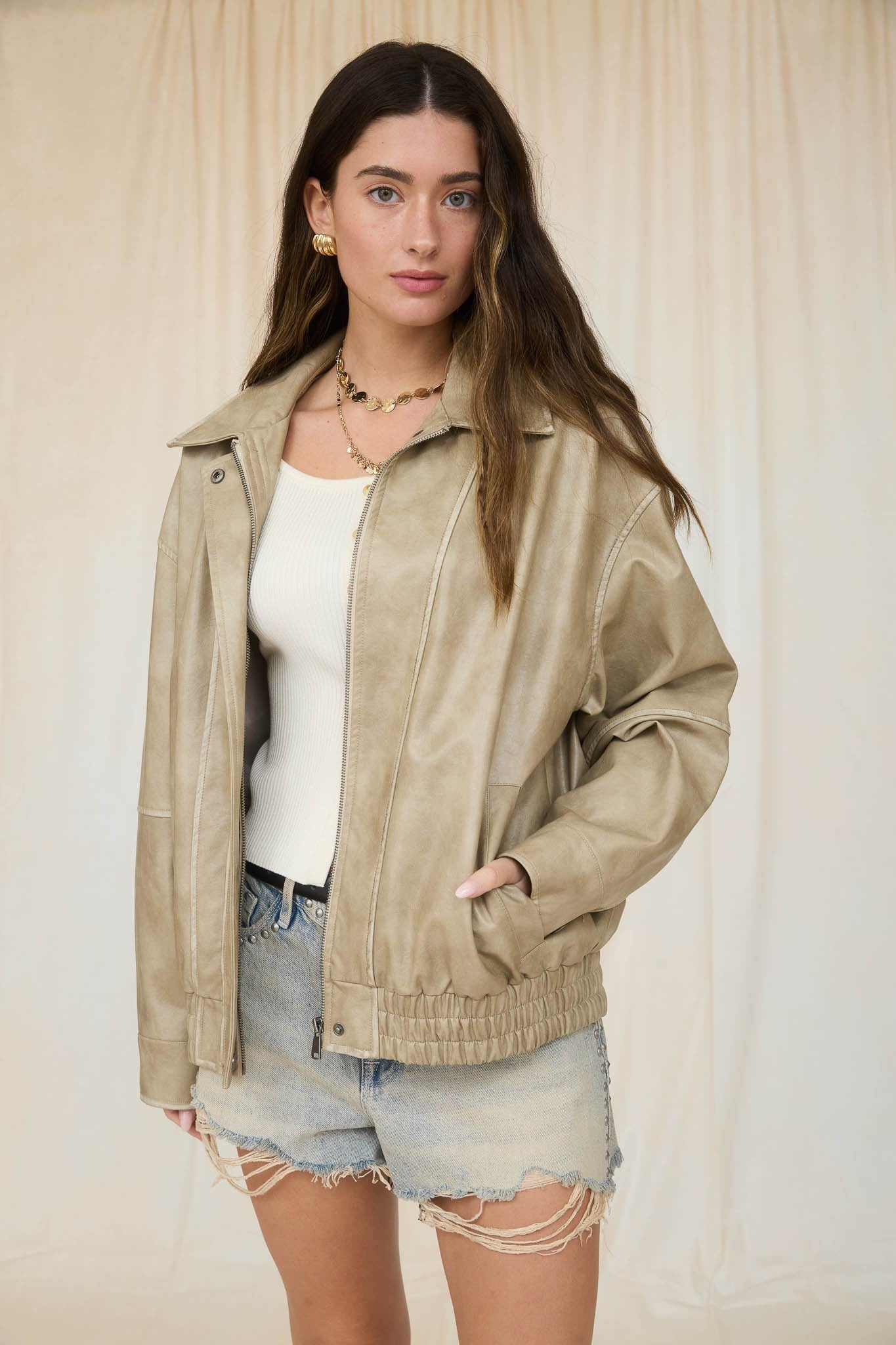 Desert Glow Faux Leather - Blush & Cactus