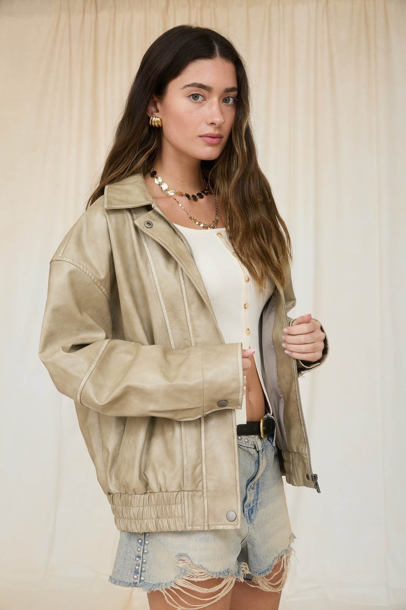 Desert Glow Faux Leather - Blush & Cactus