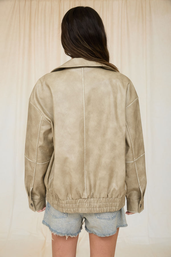 Desert Glow Faux Leather - Blush & Cactus