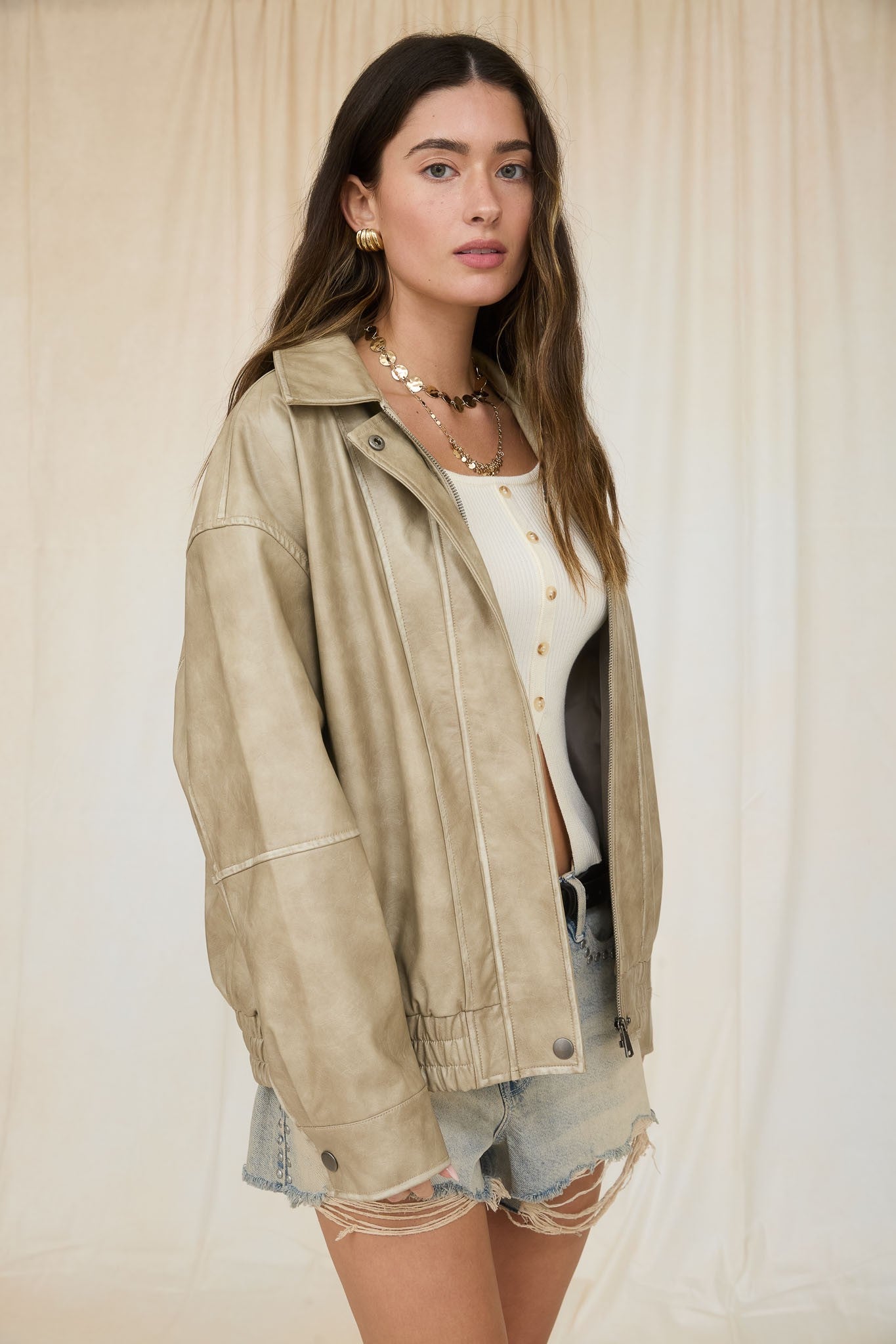 Desert Glow Faux Leather - Blush & Cactus