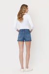 Vervet High Rise Super Soft Cuffed Denim Shorts - Blush & Cactus