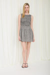 Gingham Sleeveless Smocked Mini Dress - Blush & Cactus
