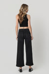 Vervet High Rise Elastic Wb Cuffed Baggy Wide Jeans - Blush & Cactus