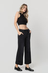 Vervet High Rise Elastic Wb Cuffed Baggy Wide Jeans - Blush & Cactus