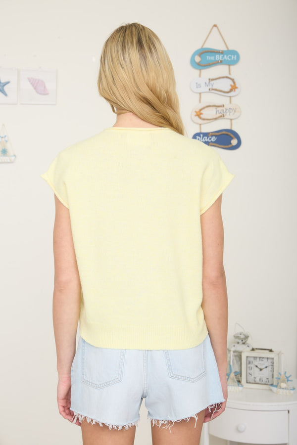 Lemon Chiffon Lightweight Cardigan - Blush & Cactus