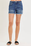Risen High Rise Flower Patched Shorts - Blush & Cactus