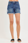 Risen High Rise Flower Patched Shorts - Blush & Cactus