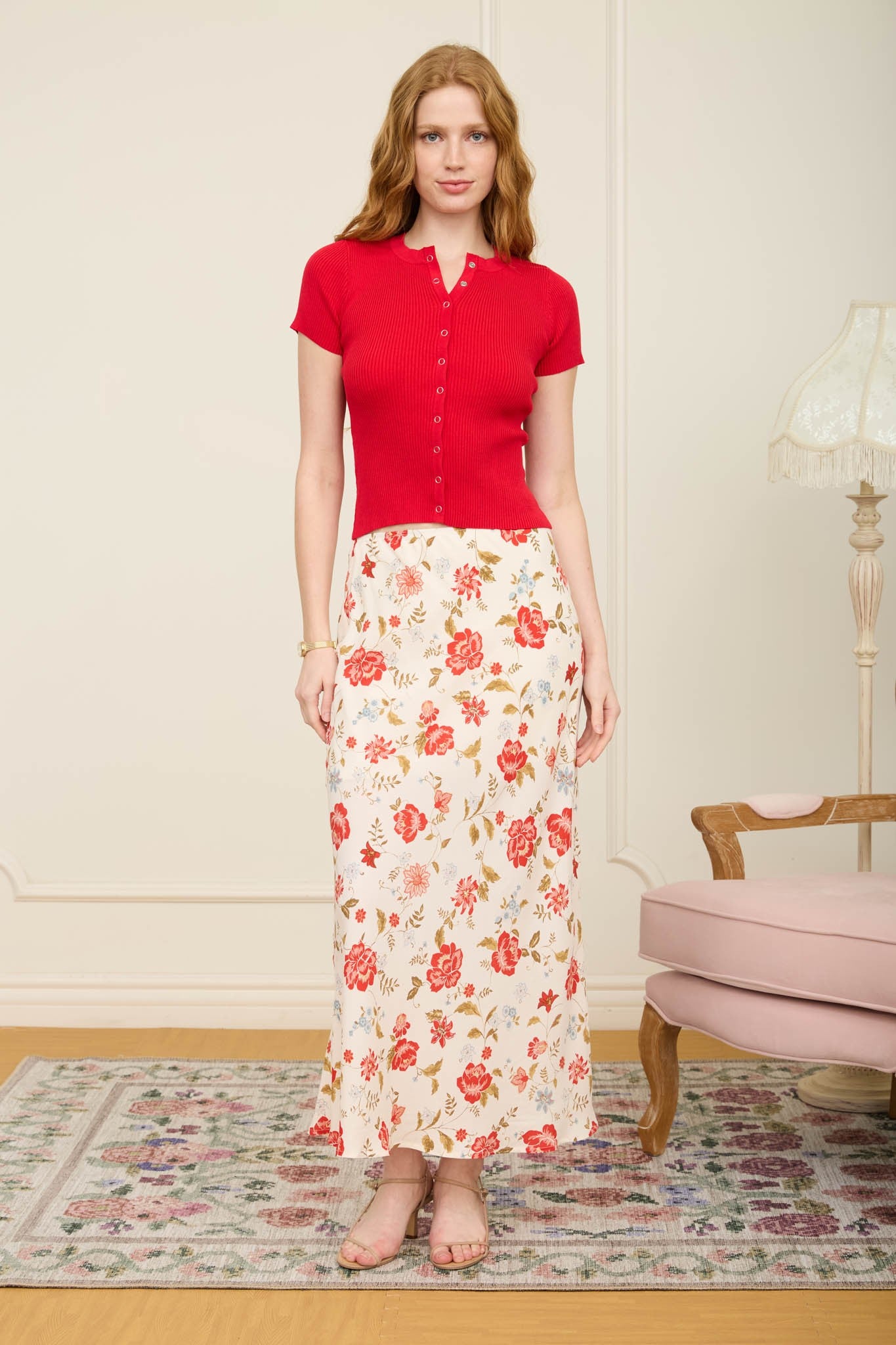 Rodeo Romance Skirt - Blush & Cactus