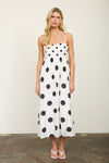 Polka Dot Social Club Maxi Dress - Blush & Cactus