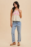 Boho Babe Tank - Blush & Cactus
