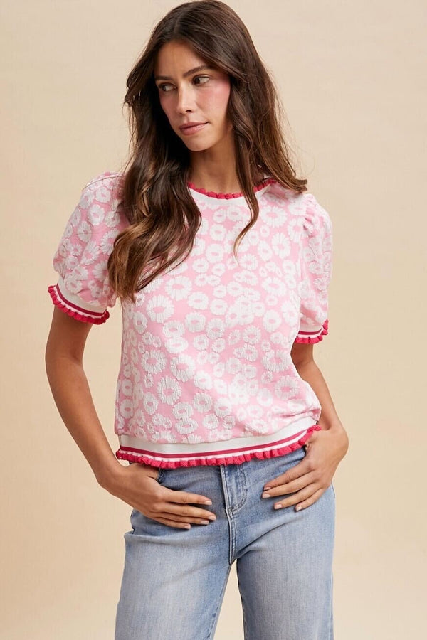 Bubblegum Bloom Top - Blush & Cactus