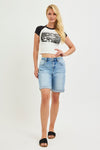 Risen Slouchy Bermuda With Printed Details - Blush & Cactus