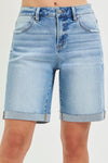 Risen Slouchy Bermuda With Printed Details - Blush & Cactus