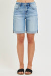 Risen Slouchy Bermuda With Printed Details - Blush & Cactus