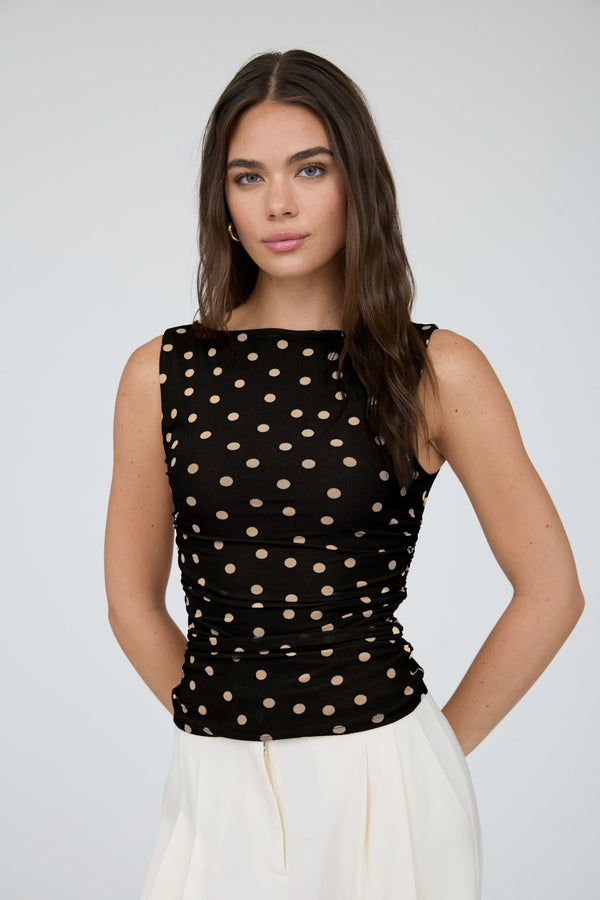 Spot On Mesh Tank Top