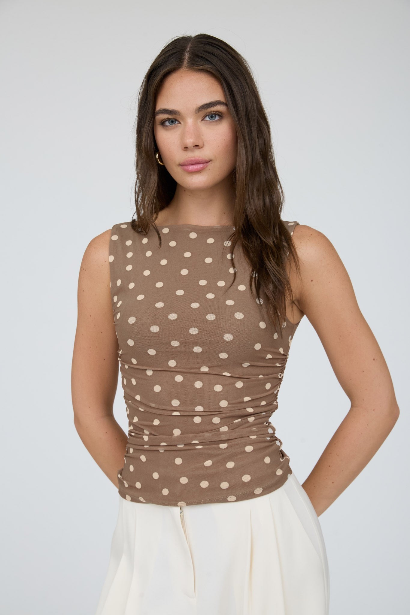 Spot On Mesh Tank Top