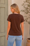 Cocoa Crush Smocked Peplum Tee