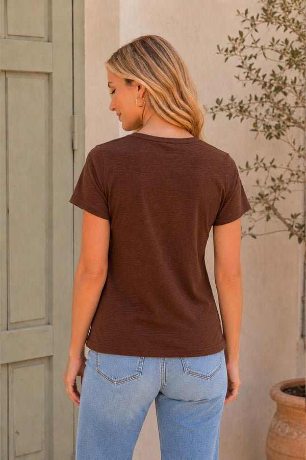 Cocoa Crush Smocked Peplum Tee
