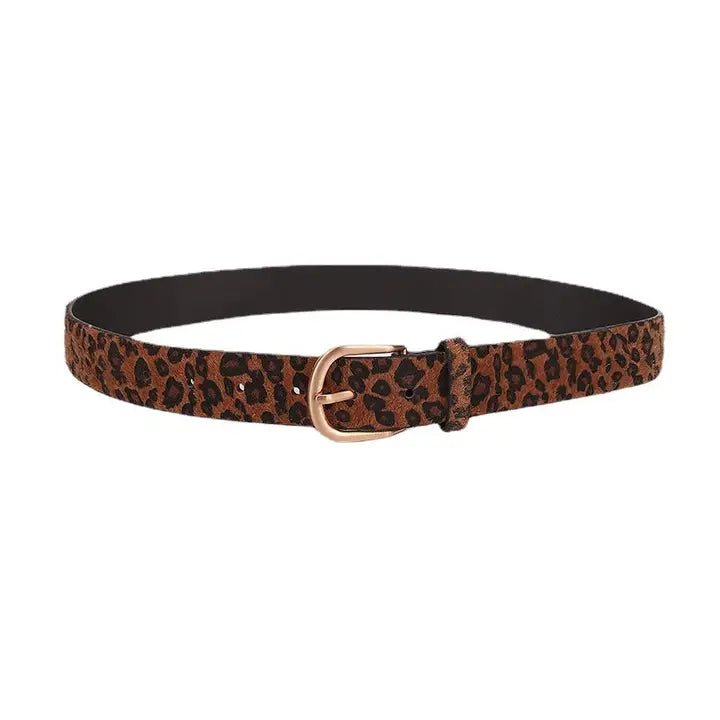 Leopard Print Punk Vintage Belt - Blush & Cactus