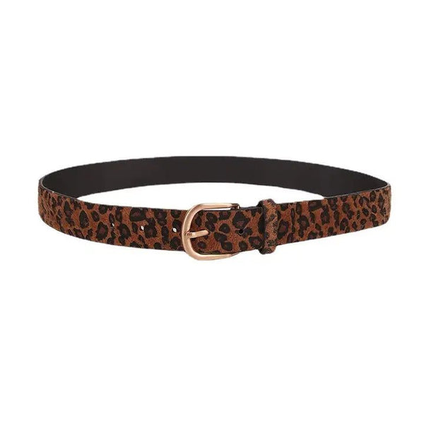Leopard Print Punk Vintage Belt - Blush & Cactus