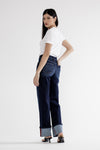 Mica High Rise Wide Leg With Cuff Hem