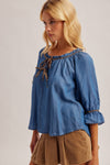 Wild about Denim Top