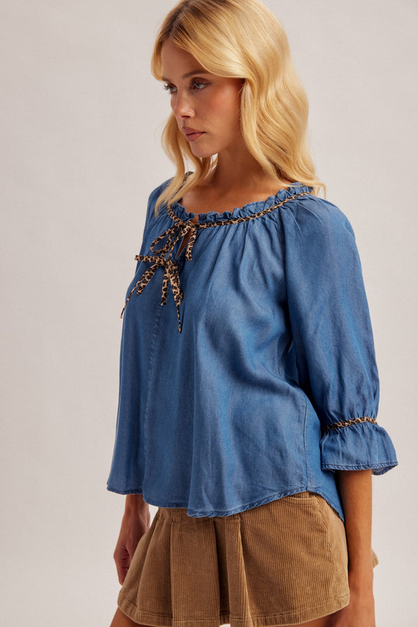 Wild about Denim Top