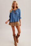 Wild about Denim Top