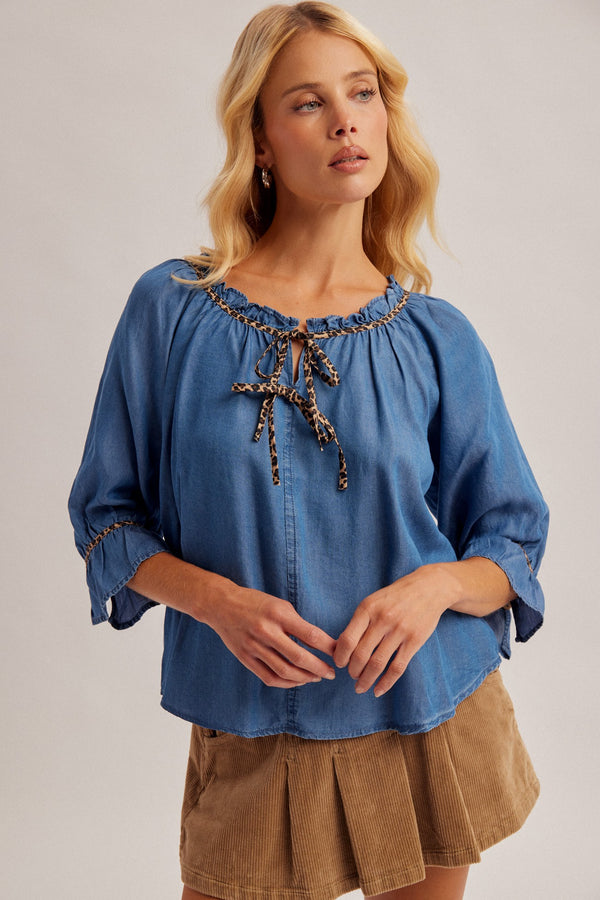 Wild about Denim Top