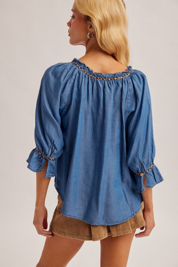 Wild about Denim Top