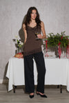 Sweet Mocha Lace Cami Tank - Blush & Cactus