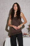 Sweet Mocha Lace Cami Tank - Blush & Cactus