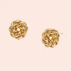 4k Gold Dipped Knot Stud Earrings - Blush & Cactus